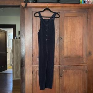 Madewell Navy Velvet Jumpsuit